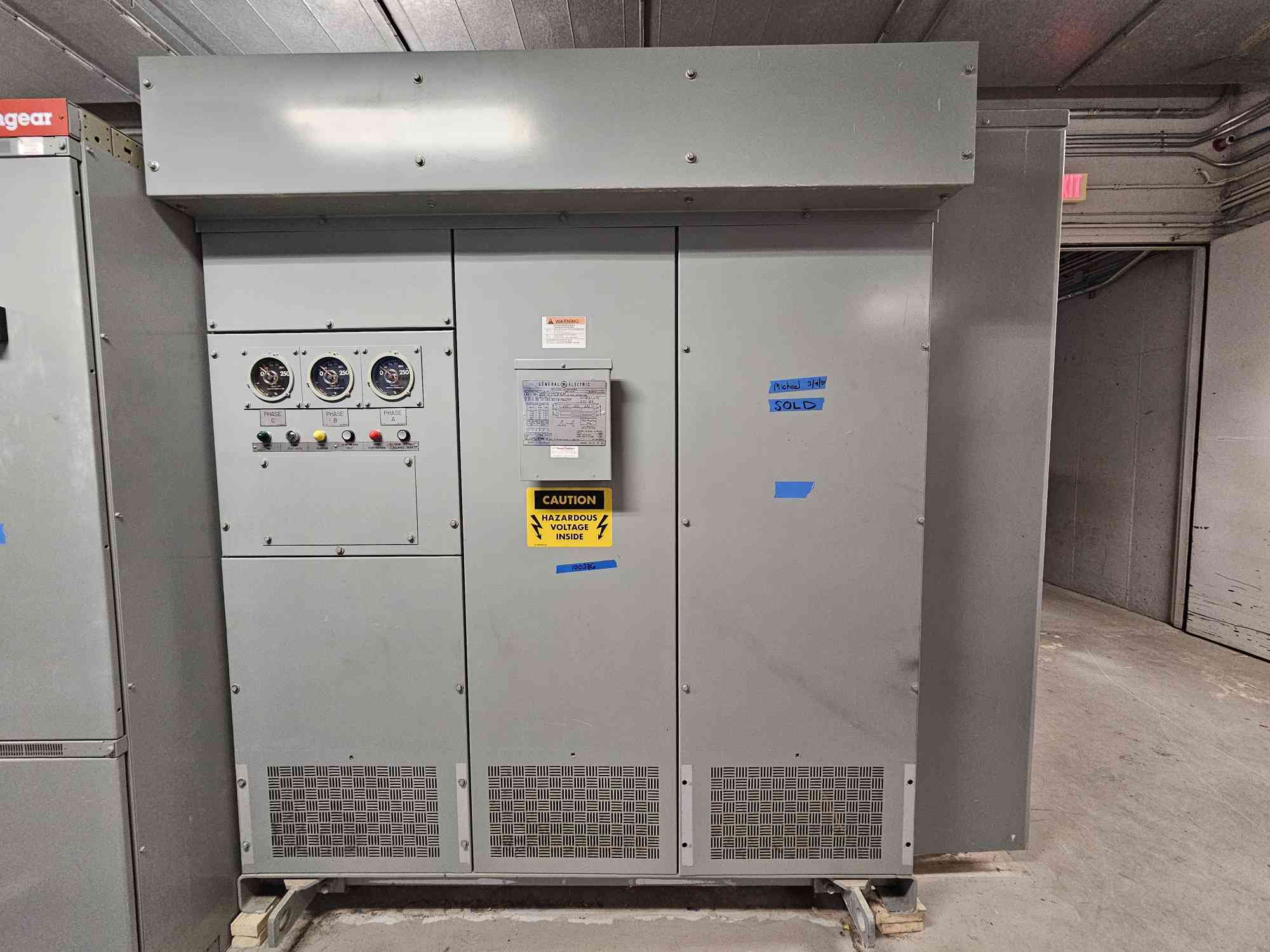 1500/2000 KVA 13800 Primary, 480Y/277 Secondary, General Electric #M156439A, Substation Dry Type Transformer - Image 2