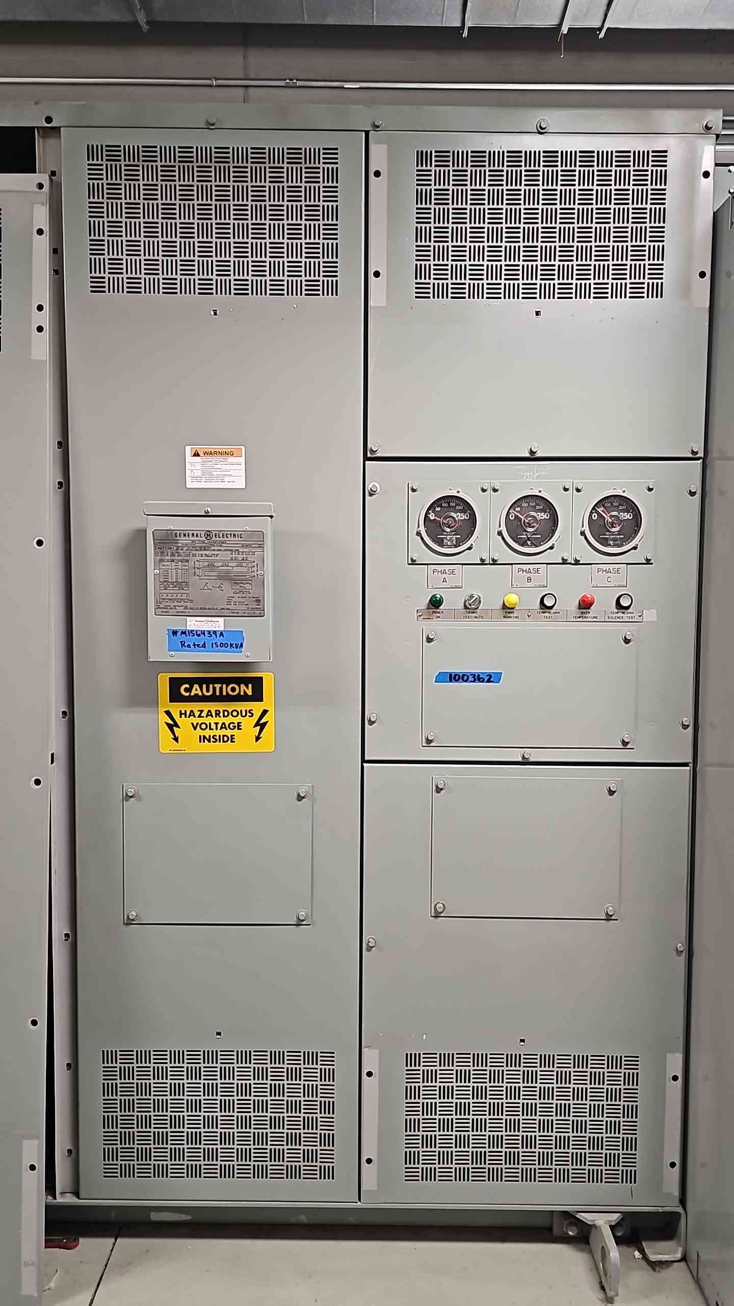 1500/2000 KVA 13800 Primary, 480Y/277 Secondary, General Electric #M156439A, Substation Dry Type Transformer - Image 3