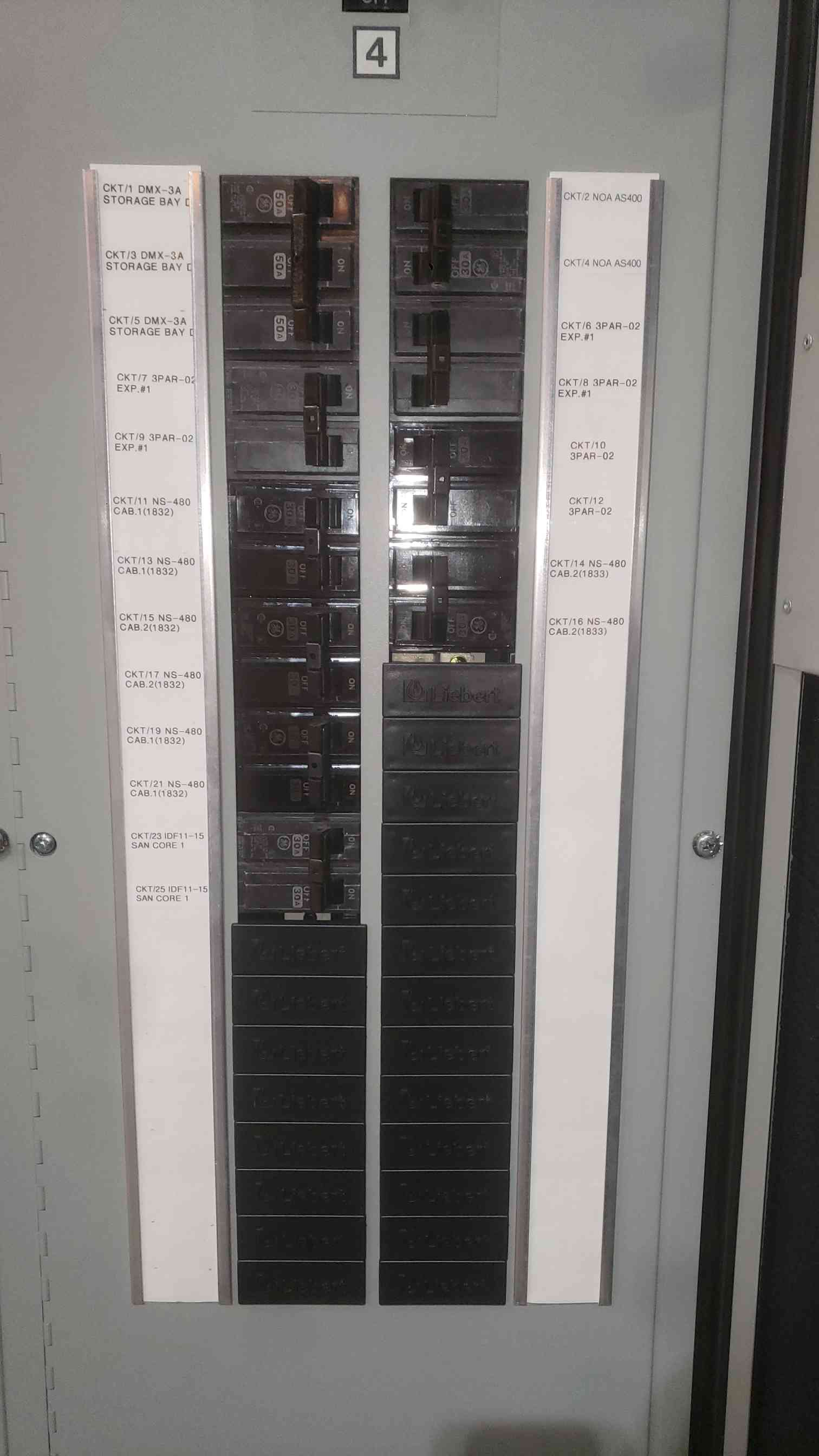 225 KVA Liebert #PPA225C, Power Distribution Unit Cabinet, GE Breakers - Image 5