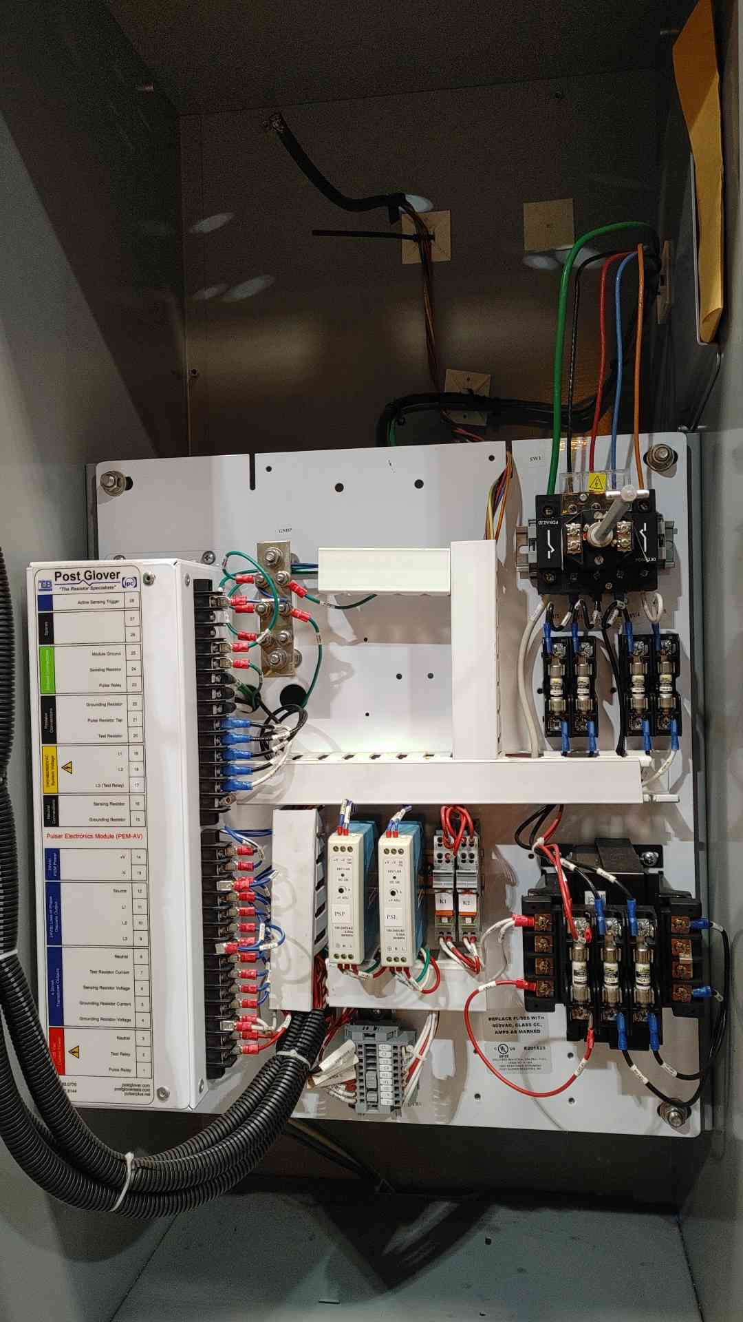 Post Glover #PL48YF1E00-P, High Resistance Grounding System, 480 V./277 Volts, 60 Hz, 1 phase, NEMA 1 - Image 6