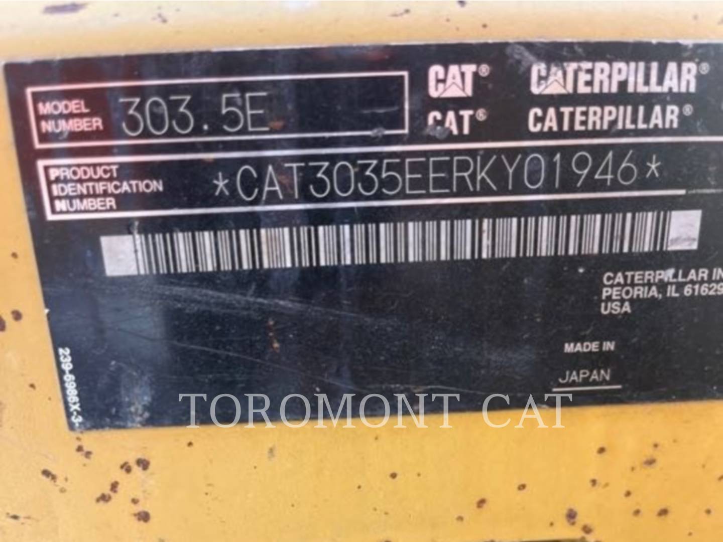 Cat 303.5ECR, Mini Excavator, 2202 hours, S/N: RKY01946, 2013 - Image 6