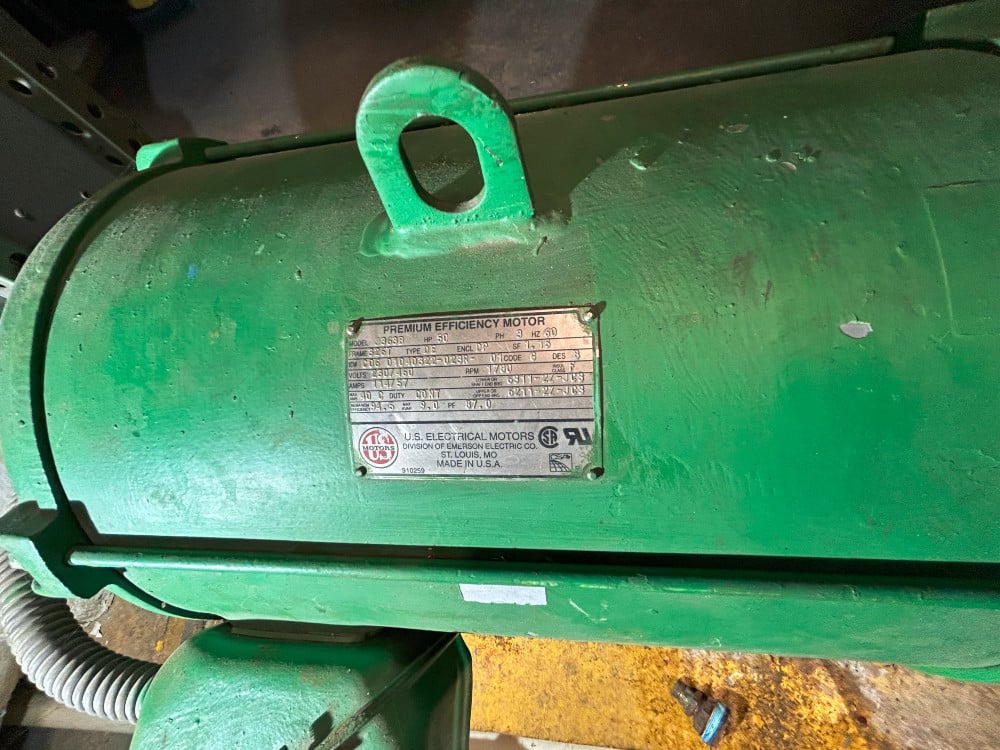 Allis-Chalmers #8000, sgl-stage horizontal split-case centrifugal fire pump, 50 HP Lincoln Lincguard AC - Image 2