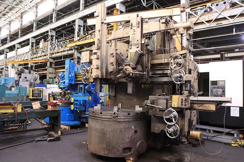 54" Bullard #Cutmaster, vertical boring mill, 62" swing, 44" under rail, 5-sided turret, ram head, side head - Image 4