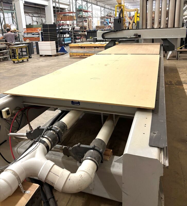MultiCam #5000-Series, CNC Router, 5' x 20' table, 12-station tool changer, 10 HP, 24,000 RPM, 4-zone vacuum - Image 1