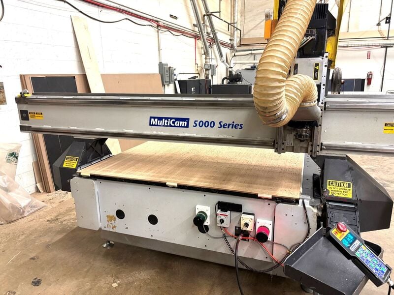 MultiCam #5000-Series, CNC Router, 5' x 20' table, 12-station tool changer, 10 HP, 24,000 RPM, 4-zone vacuum - Image 5
