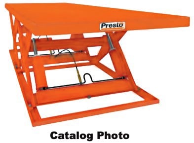 4000 lb. Presto #X4.5W60-40, Stationary Scissor Lift Table, 96" x 96" table, 45" vertical travel, 3 HP, 460 - Image 1