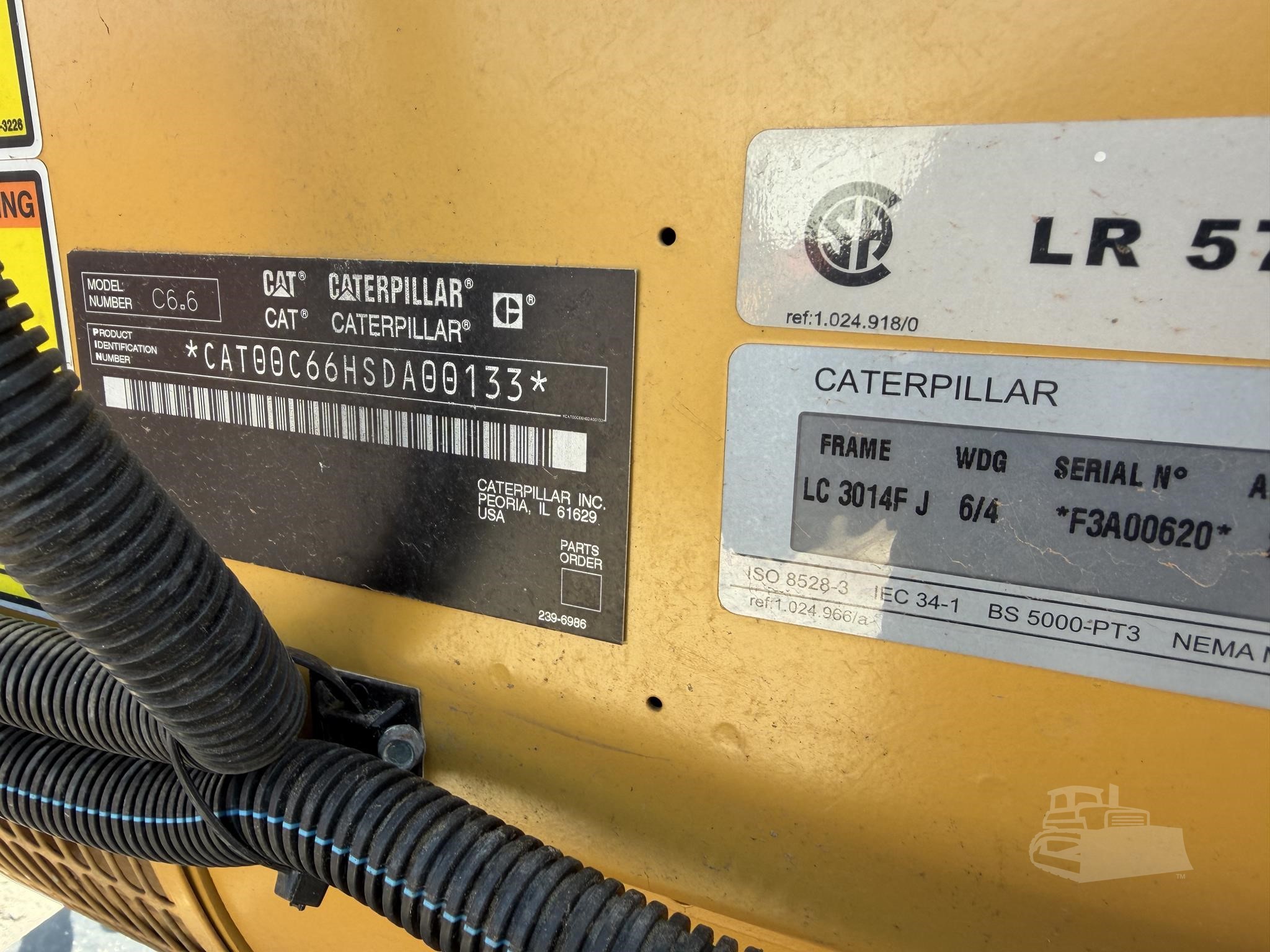 125 KW Caterpillar #D125-6, Diesel Generator Set, 480/277 Volts, Caterpillar C6.6 engine, 1800 RPM, 3PH - Image 3