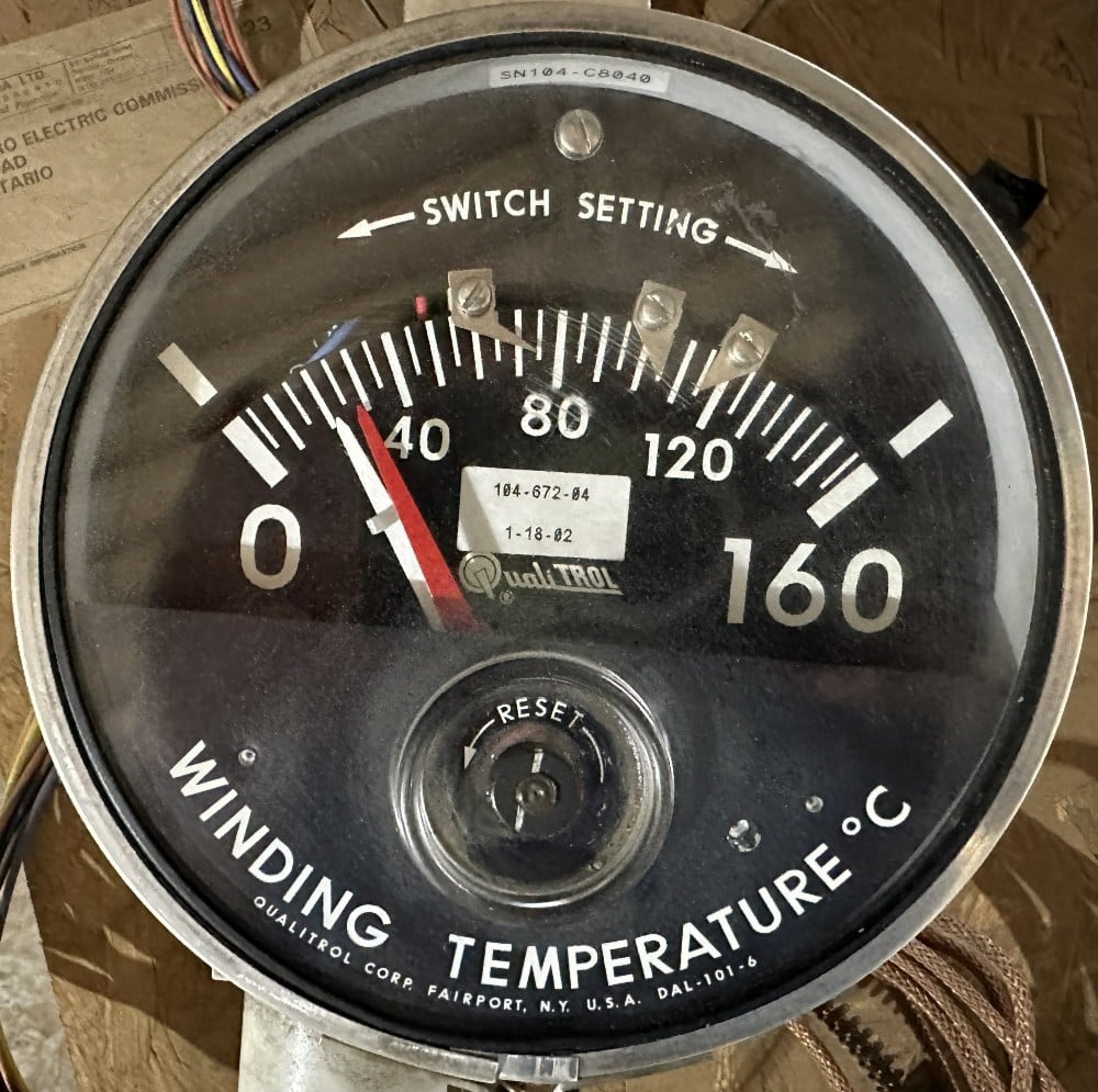 Qualitrol Corp., Model DAL-101-6, Winding Temperature Indicator, 0 - 160C - Image 2