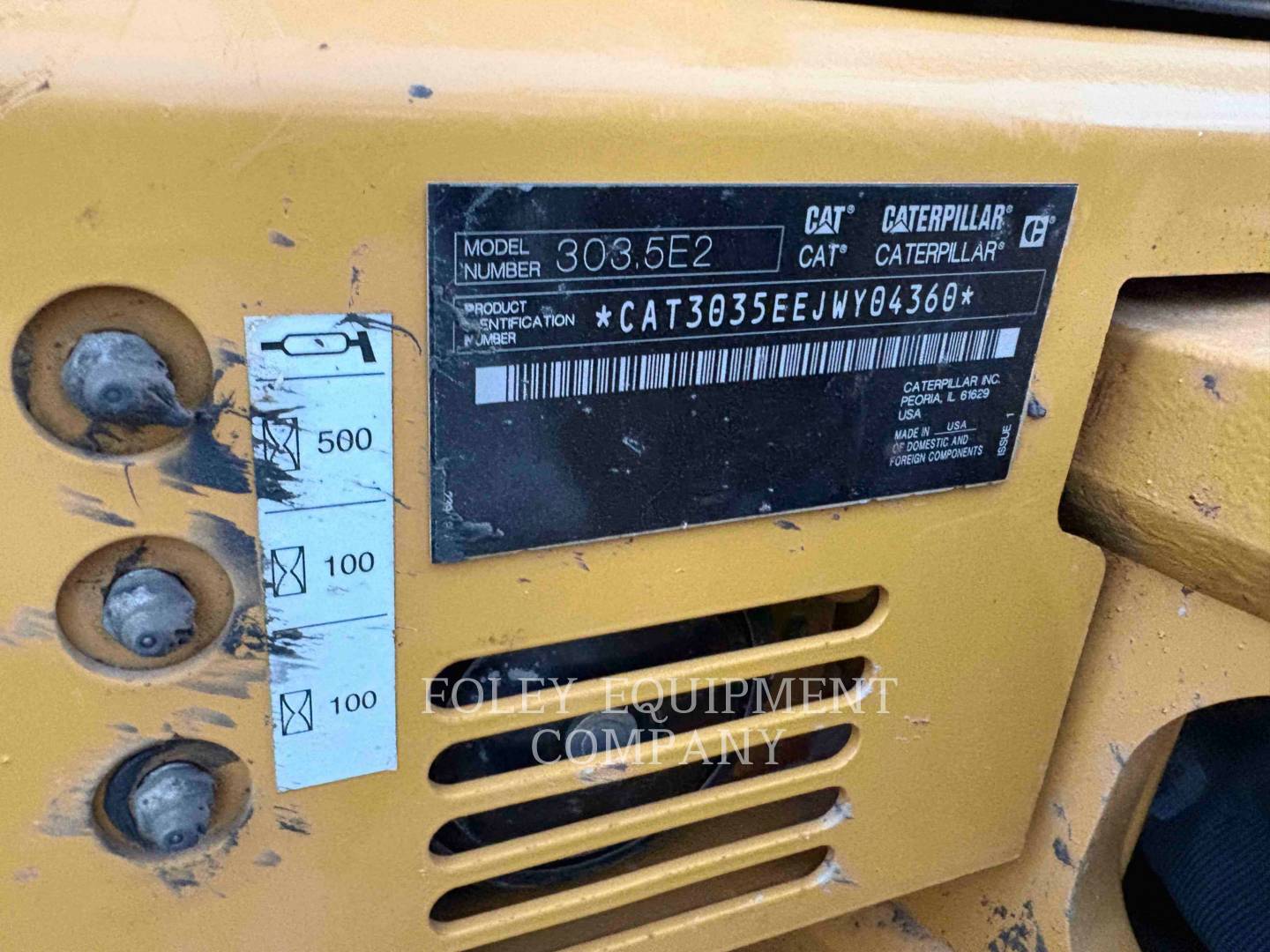 Caterpillar 303.5E2LC, 1311 hours, S/N: JWY04360, 2018 - Image 5