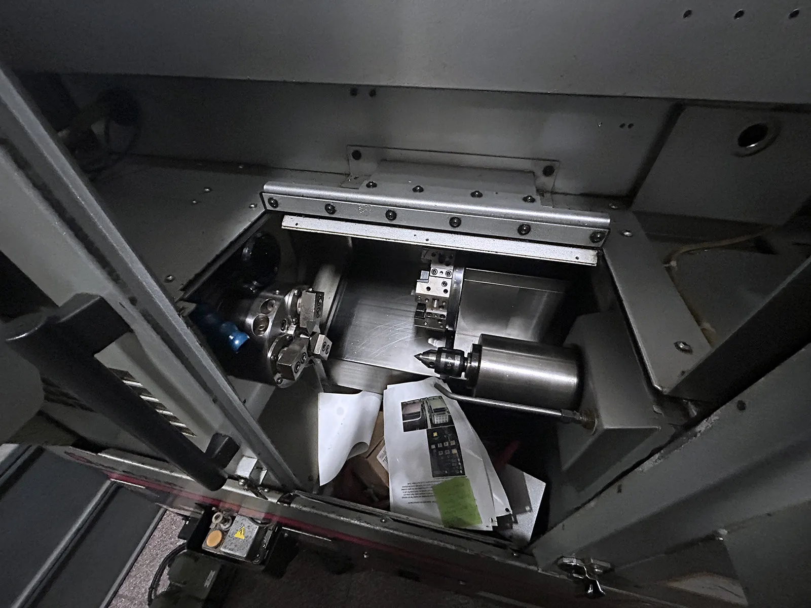 Amada #J-1, CNC lathe, 9.8" swing, 5" chuck, 1.5" bar, 6.7" diameter, 8.5" length, 10 HP, 6000 RPM, 6 turret - Image 3
