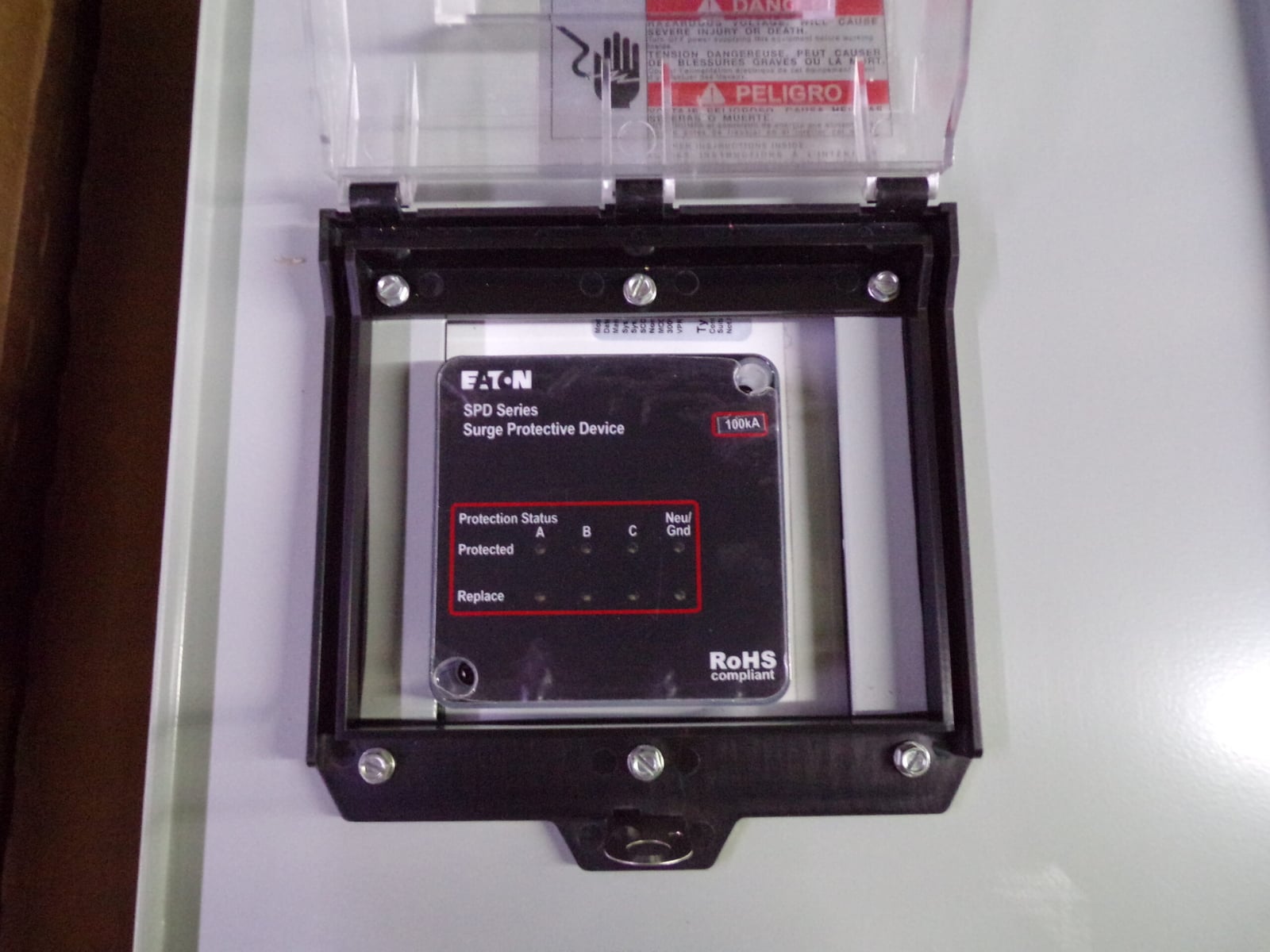 1200 Amps, Eaton #SPD100208Y1C, Surge Protective Device, 208Y/120 Volts, 1-3 phase, NEMA 3R enclosure, new - Image 4