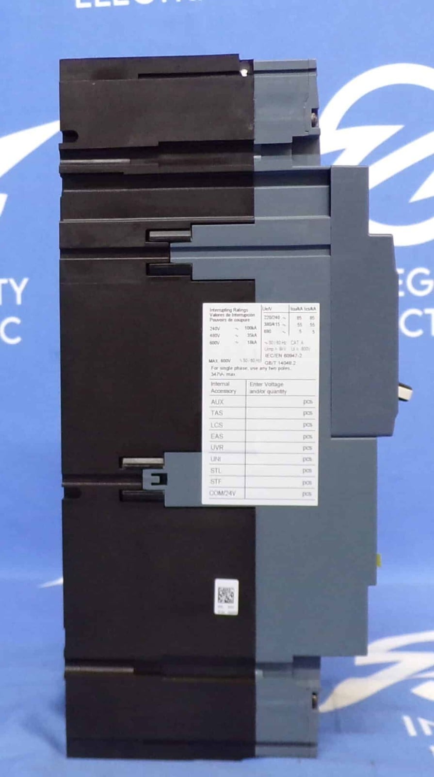 400 Amps, Siemens #3VA6340-5JQ31-0AA0, 3VA6 Molded Case Circuit Breaker, 3-pole, 600 Volts, ETU560 LSIG trip - Image 5