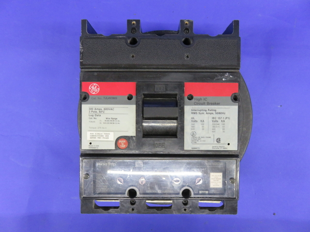 300 Amps, General Electric #TJL4V2603, Circuit Breaker, 3-pole, 600 Volts, w/ T4VTNG trip - Image 2