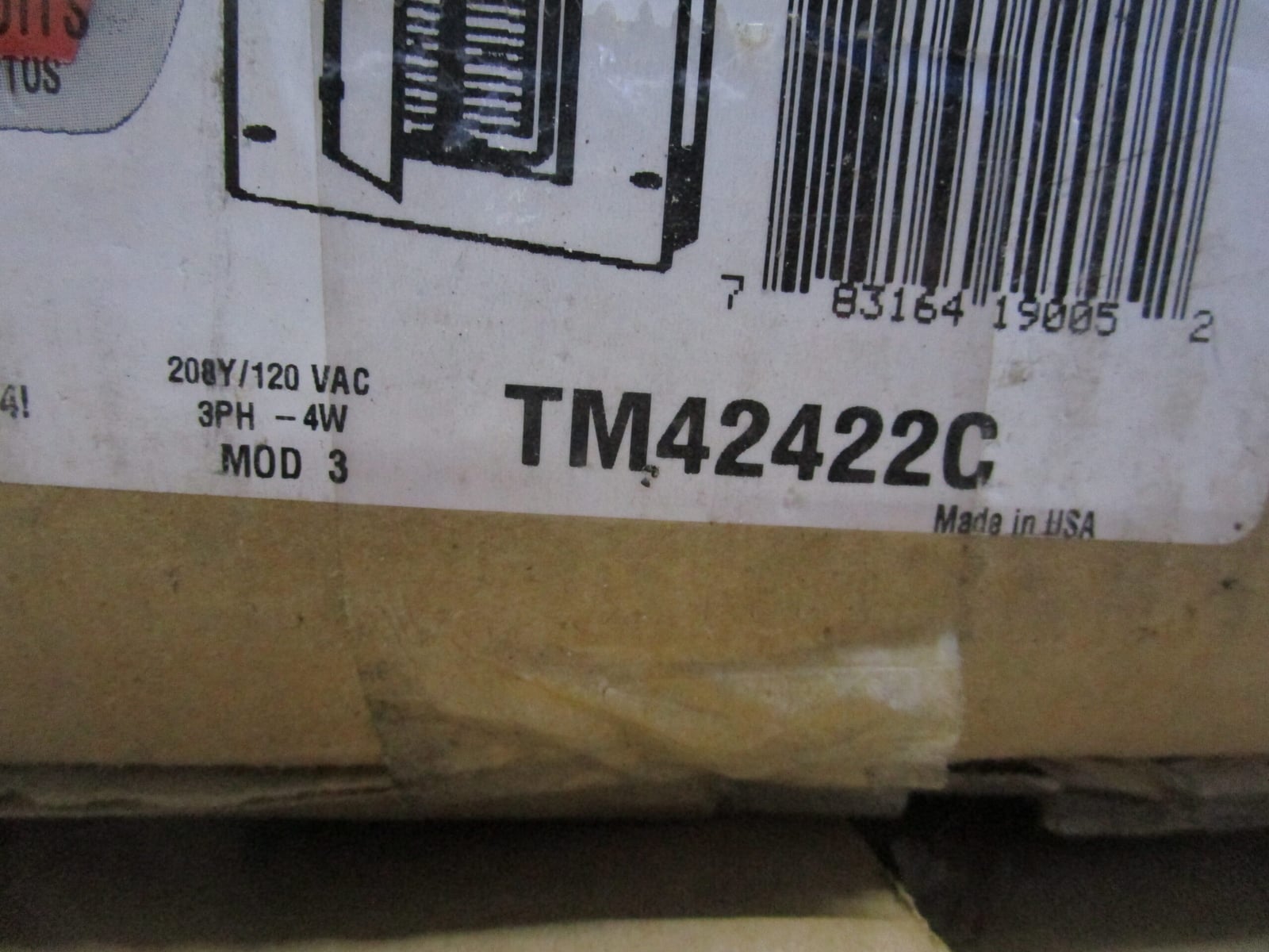 225 Amp. General Electric TM42422C, load center, 208Y/120 Volts, 3PH, 4-Wire, new - Image 2