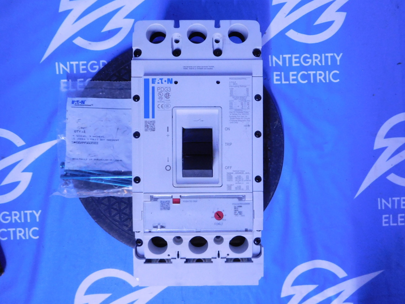 400 Amps, Eaton #PDG33G0400TFAL, Power Defense Molded Case Circuit Breaker, 3-pole, 600 Volts, 35 KA, new - Image 4