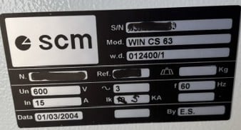 24.8" SCM #Win-CS63, Wide Belt Sander, 0.118"-6.3" thickness, roller & shoe head, 61" x 25.2" abrasive belt - Image 8