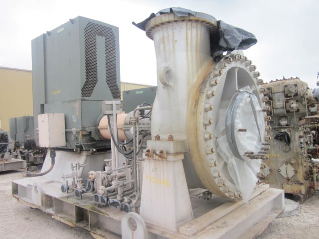 7410 ACFM, Ebara #180-TC, centrifugal gas compressor, gas service, 291/312 PSIA, 1000 HP, 4800 RPM, motor - Image 2