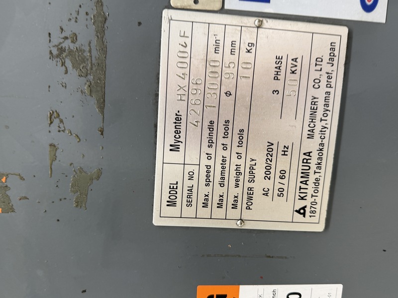 Kitamura #HX400iF, CNC horizontal machining center, 50 automatic tool changer, 28.9" X, 24" Y, 24" Z, 13000 - Image 7