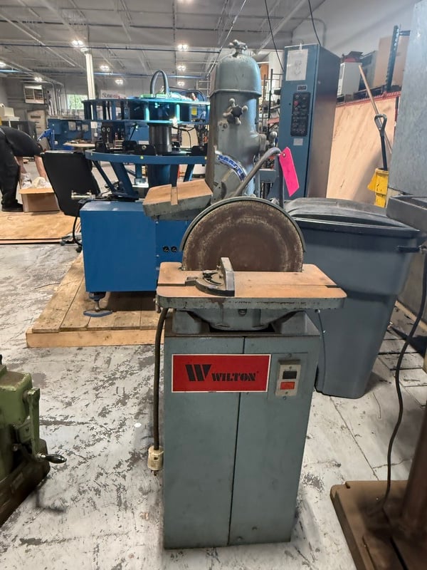 6" x 48" Wilton #4200, belt/disc grinder, 12" disc diameter, 1-1/2 HP, 1 Ph. - Image 1