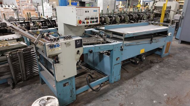 MBO #B26, Folder Line, LOT of 2, w/ Continuous Feeders, 4/4 Buckle Plates, 26" width, 26" x 40" sheet max - Image 2