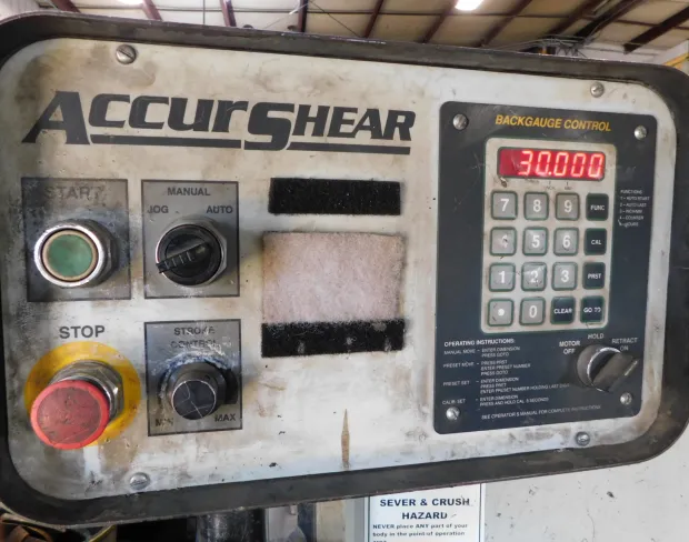 1/4" x 12' Accurshear #625012, hydraulic shear, 36" go-to Back Gauge, 2001 - Image 7