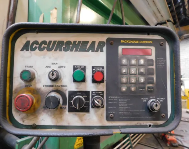 1/2" x 10' Accurshear #850010, hydraulic shear, 48" go-to Back Gauge, power blade gap, adj. stroke, 13-33 - Image 5