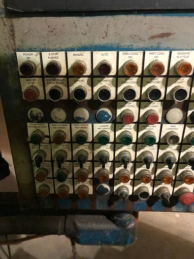 10 Ton x 30" stroke, Apex, vertical hydraulic table up broaching machine, chip conveyor, JIC controls, 1998 - Image 1