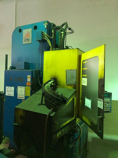 10 Ton x 30" stroke, Apex, vertical hydraulic table up broaching machine, chip conveyor, JIC controls, 1998 - Image 6