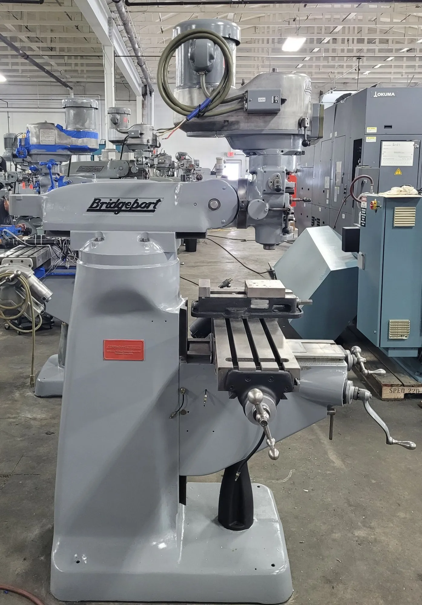 Bridgeport #Series-1, vertical milling machine, 9" x 42" table, 31" to 36" X, 12" Y, 16" Z, 12" ram, 2 HP - Image 3