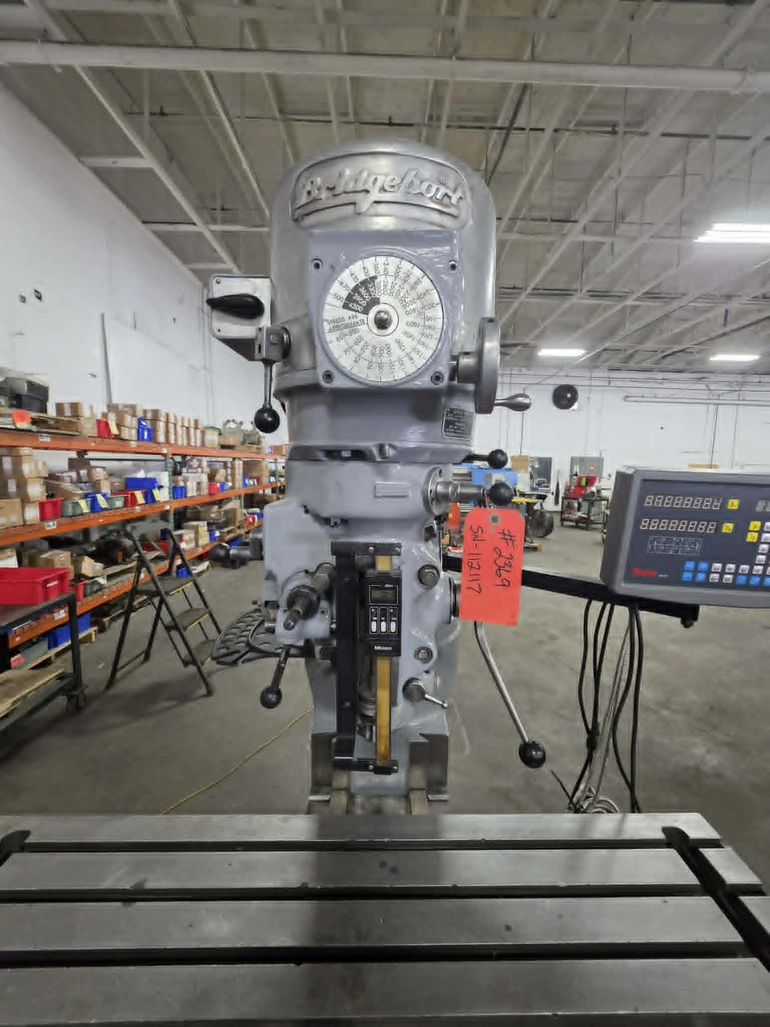 Bridgeport #Series-1, vertical milling machine, 9" x 42" table, 31" X, 12" Y, 16" Z, 12" ram, 1.5 HP, 60-4200 - Image 5