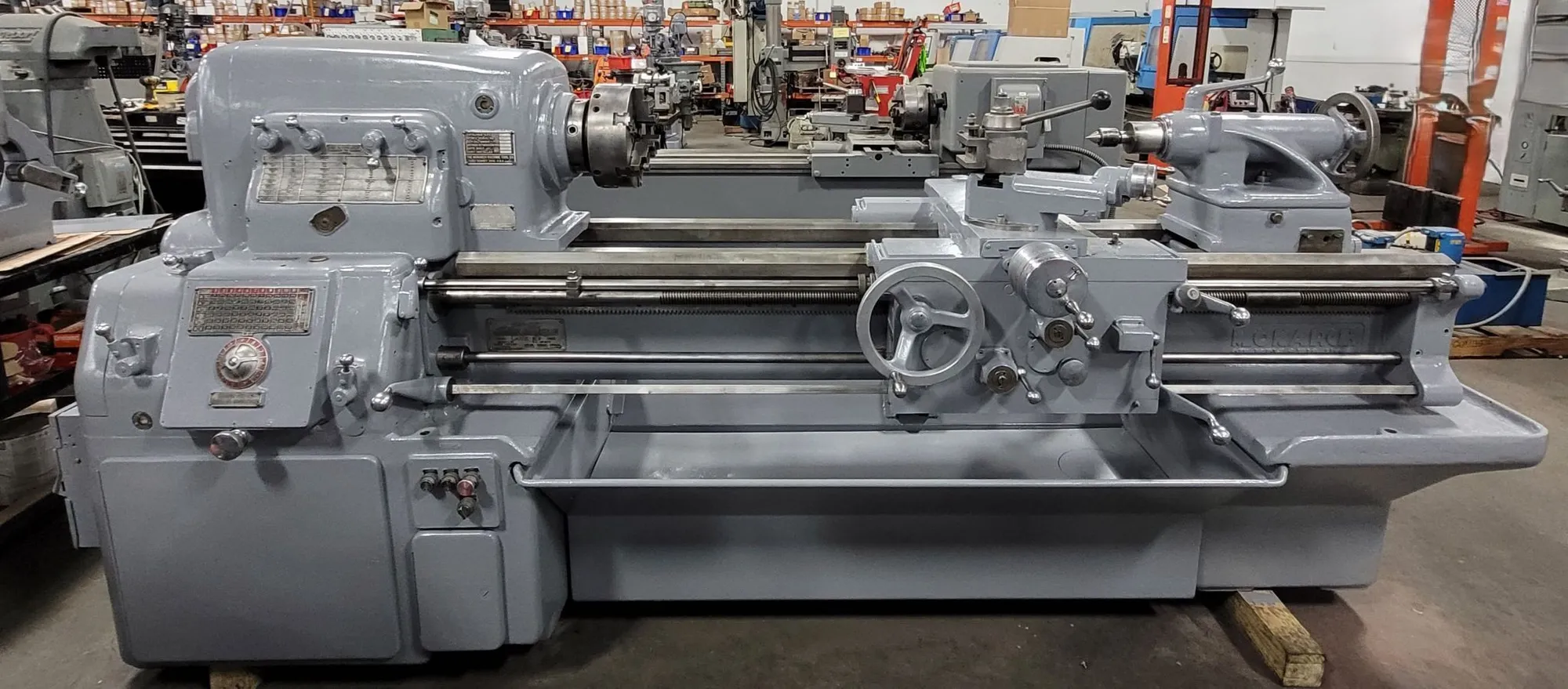 20.5" x 54" Monarch #60, engine lathe, 11" swing over cross slide, 1-5/8" spindle bore, 10" 6-jaw chuck - Image 6