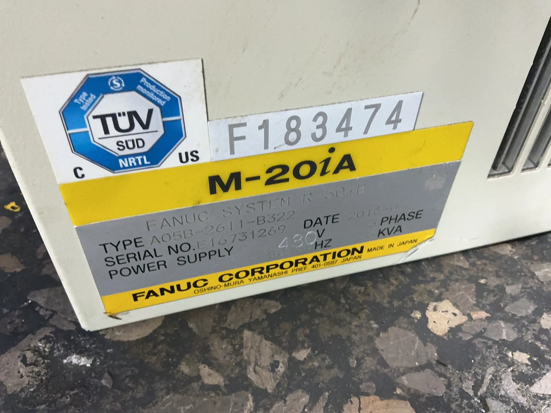 Fanuc, M-20iA, 6-Axis Industrial Robot, R30iB Controller, 2016 - Image 1