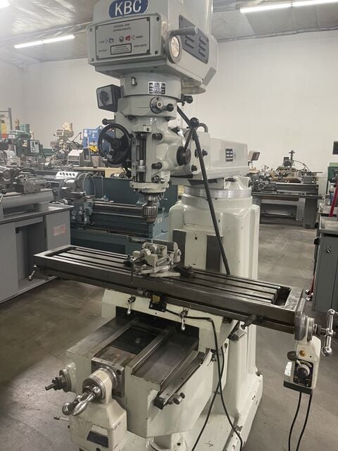 KBC Machinery #TUM-3VS, vertical milling machine, 10" x54" table, 32" X, 16" Y, 16" knee, 70-4200 RPM, R-8 - Image 1