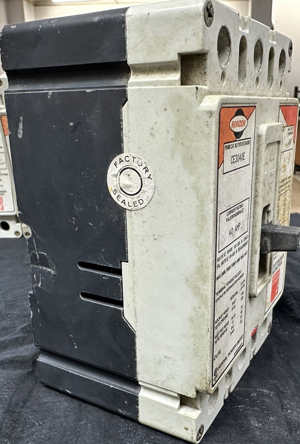 Federal Pioneer Ltd., (Horizon Series) 40A, 3-Pole, 600V Max., Molded Case Circuit Breaker - Image 1