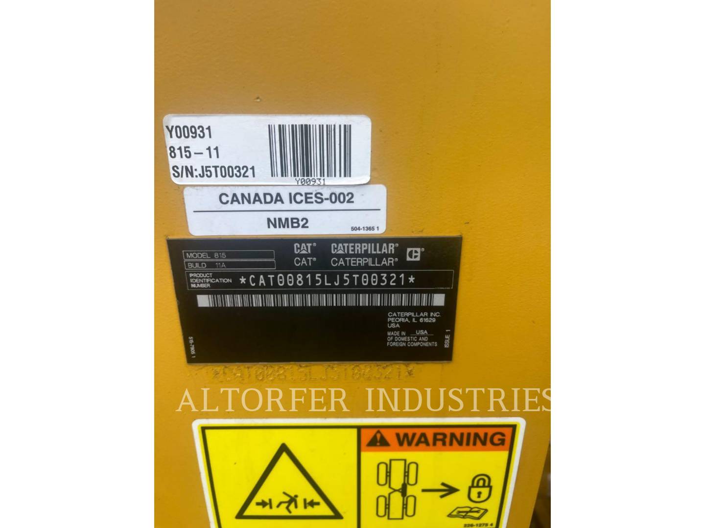 Caterpillar 815-11, Compactor, 873 hours, S/N: J5T00321, 2025 - Image 6