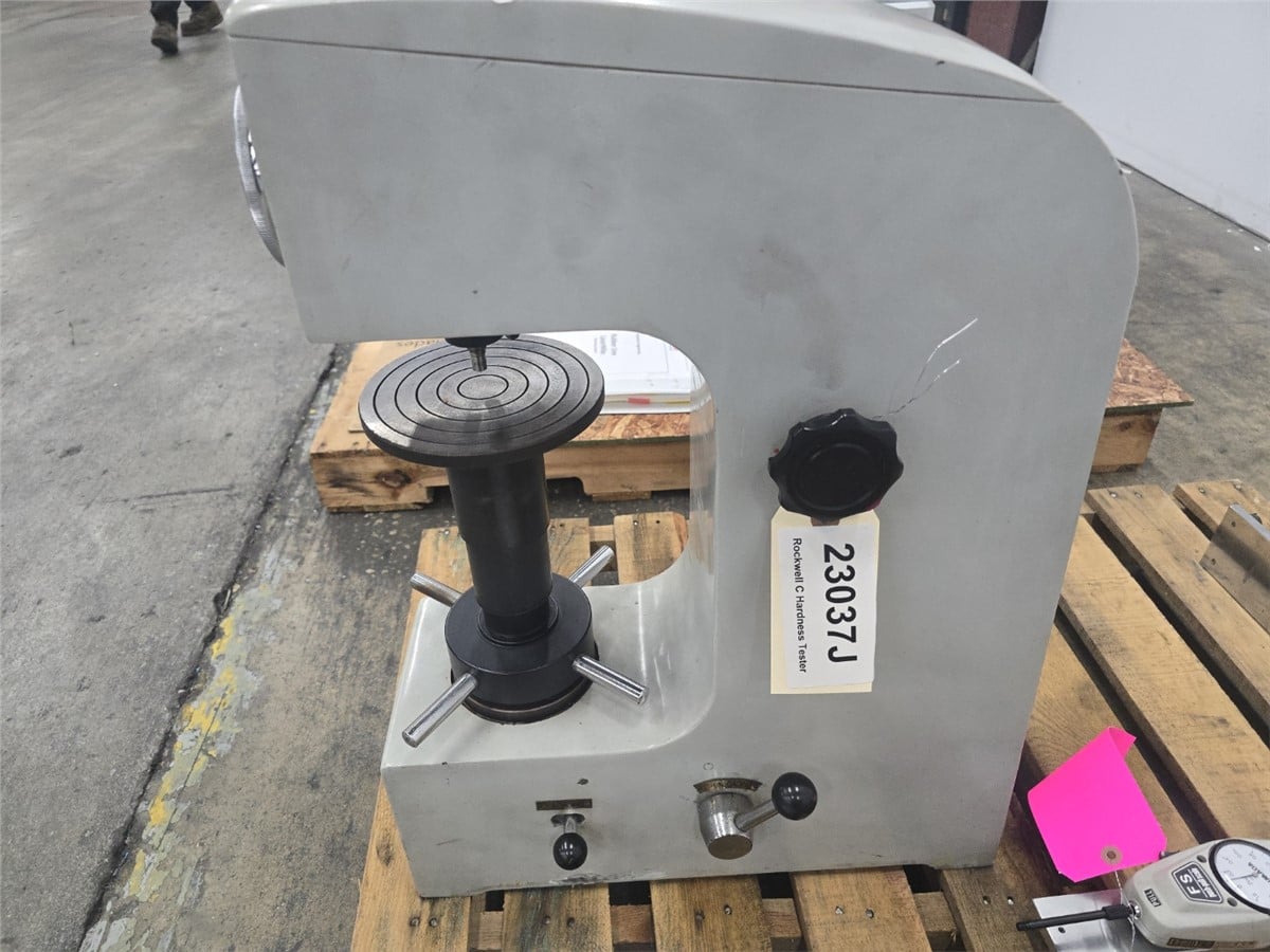 Rockwell #HR-150A, manual hardness tester, HRA/HRB/HRC scales, weight-loaded test force, analog dial - Image 4