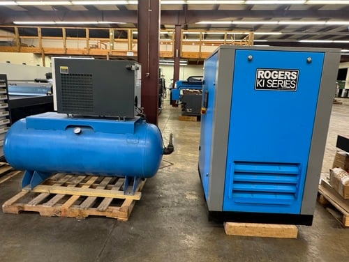 108 cfm, 125 psi, Kobelco #KI-30-125, Rotary Screw Air Compressor, 30 HP, single stage, air cooled - Image 4