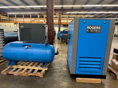 108 cfm, 125 psi, Kobelco #KI-30-125, Rotary Screw Air Compressor, 30 HP, single stage, air cooled - Image 5