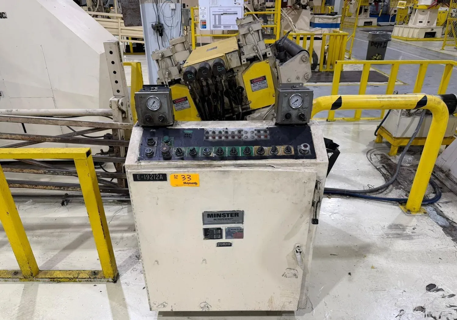 20" x .25" Minster, 7-Roll Coil Straightener, entry & exit pinch rolls w/ air lift, 1200 IPM line speed - Image 2