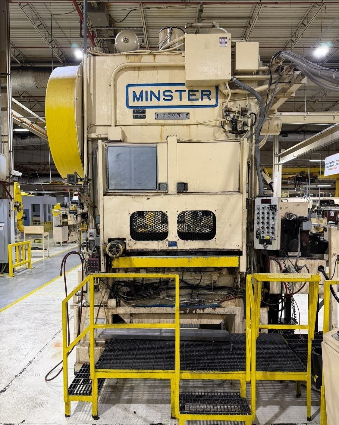 150 Ton, Minster #P2-150-60-40, Straight Side Double Crank Press, 5" stroke, 4" ram adjustment, 24" shut - Image 3