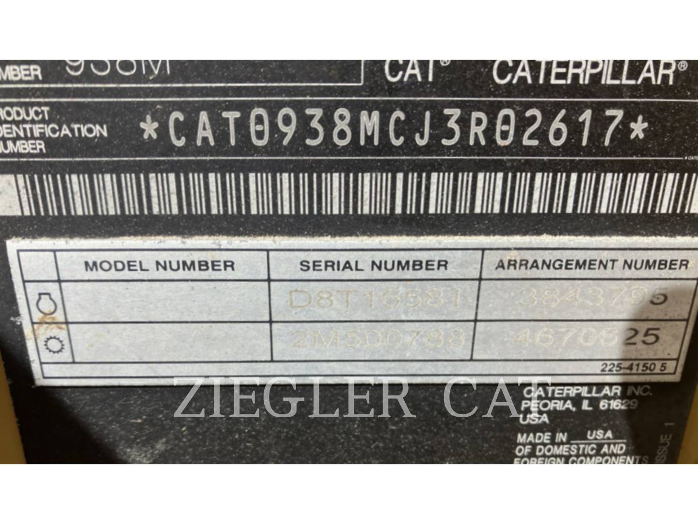 Cat 938M, Wheel Loader, 5815 hours, S/N: J3R02617, 2016 - Image 6