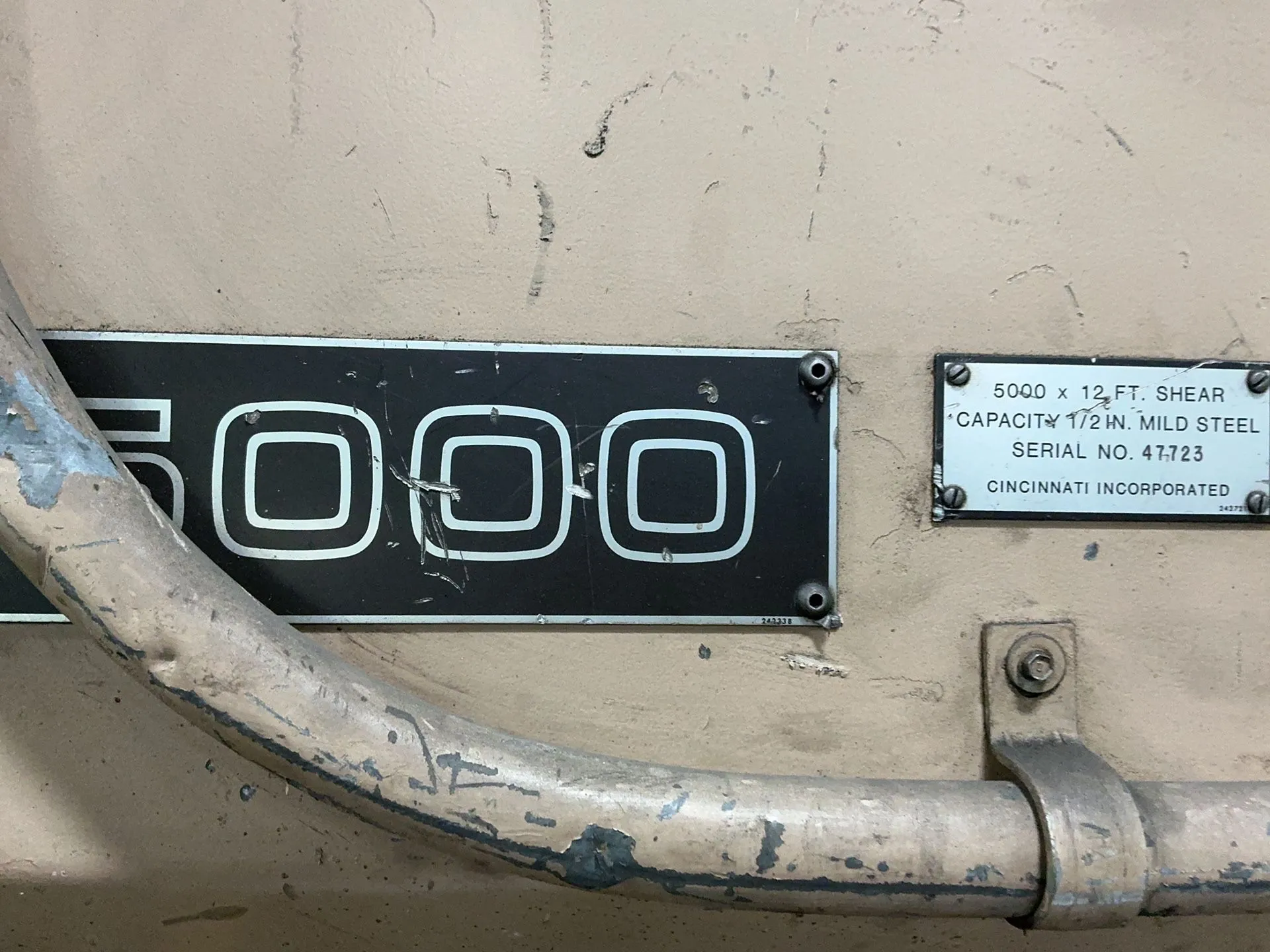 1/2" x 12' Cincinnati #5000, Power Squaring Shear, mild steel, 52 A, control cabinet, foot switches - Image 5