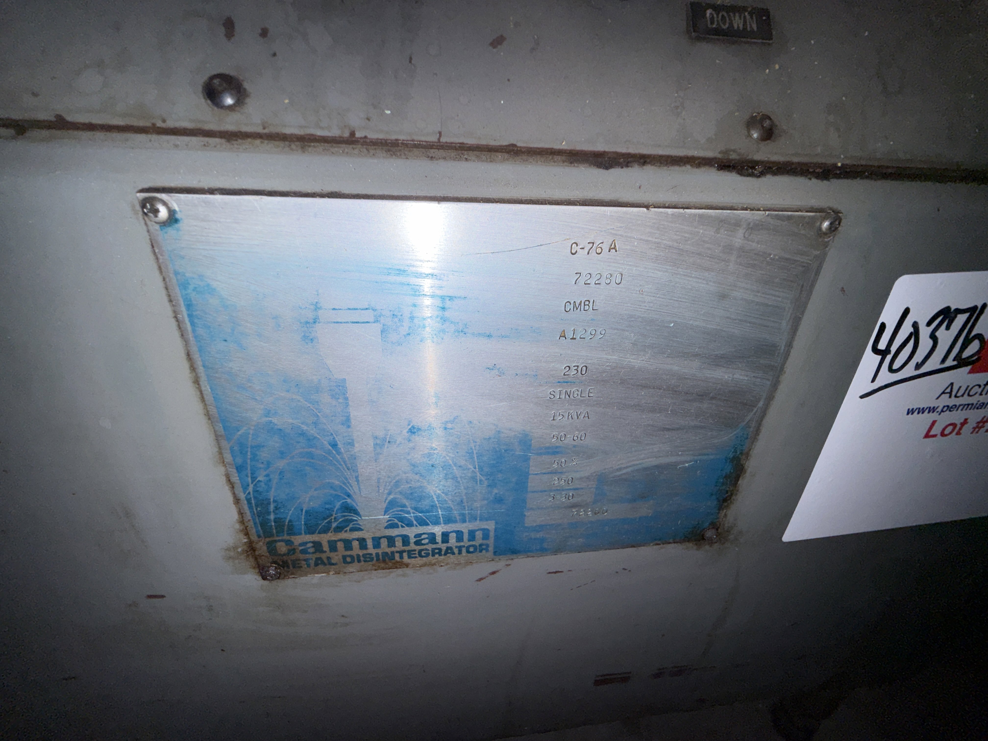 Cammann #C-76A, Metal Disintegrator - Image 3
