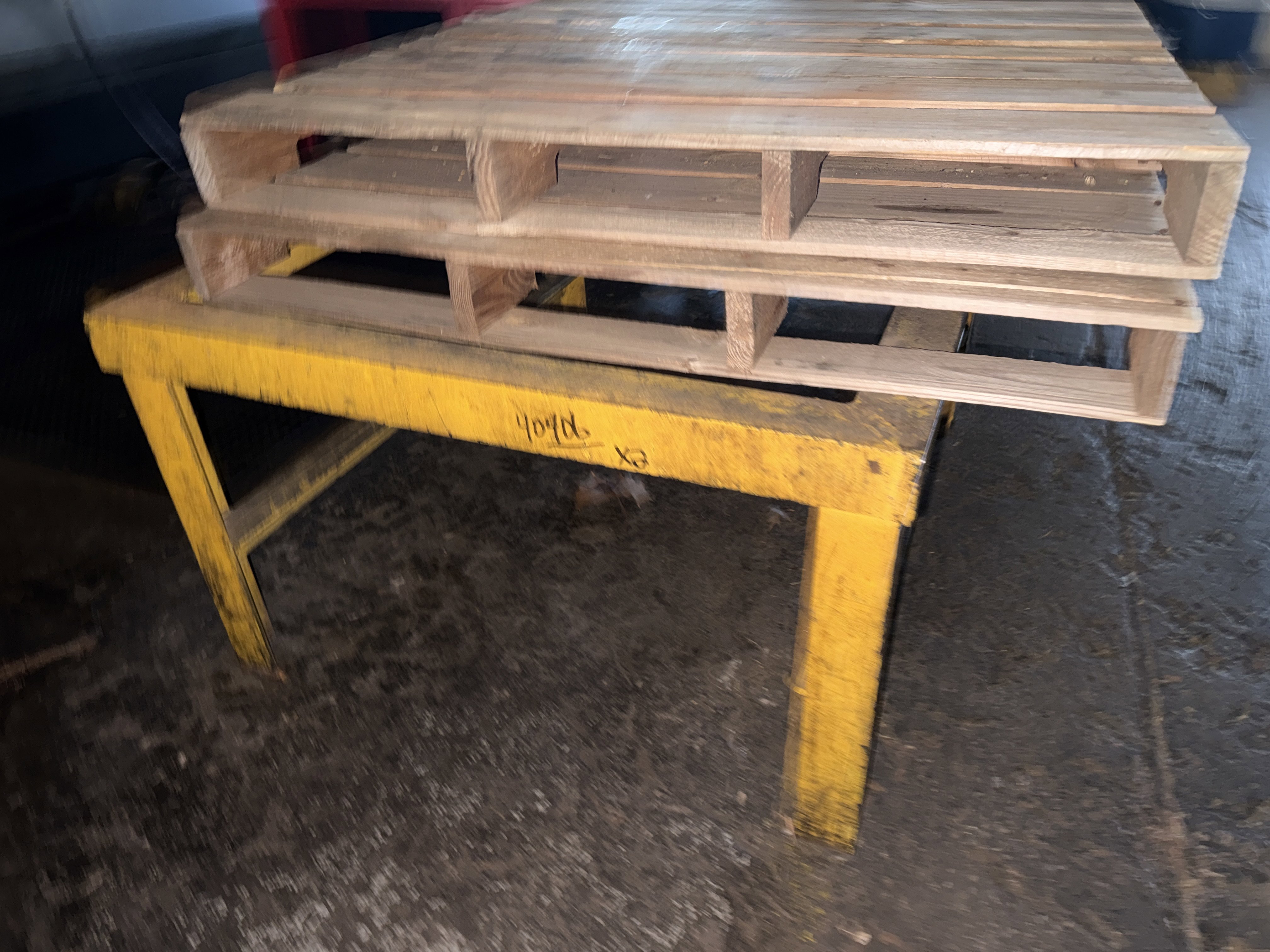 lot of 4' x 3' x 2' metal open top work tables - Image 3