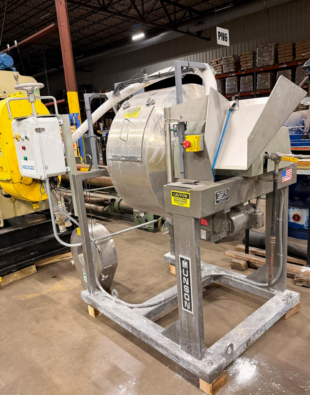 Munson Machinery #MX-5-SS, Rotary Batch Mixer, Stainless Steel, 460 V., 3ph - Image 2