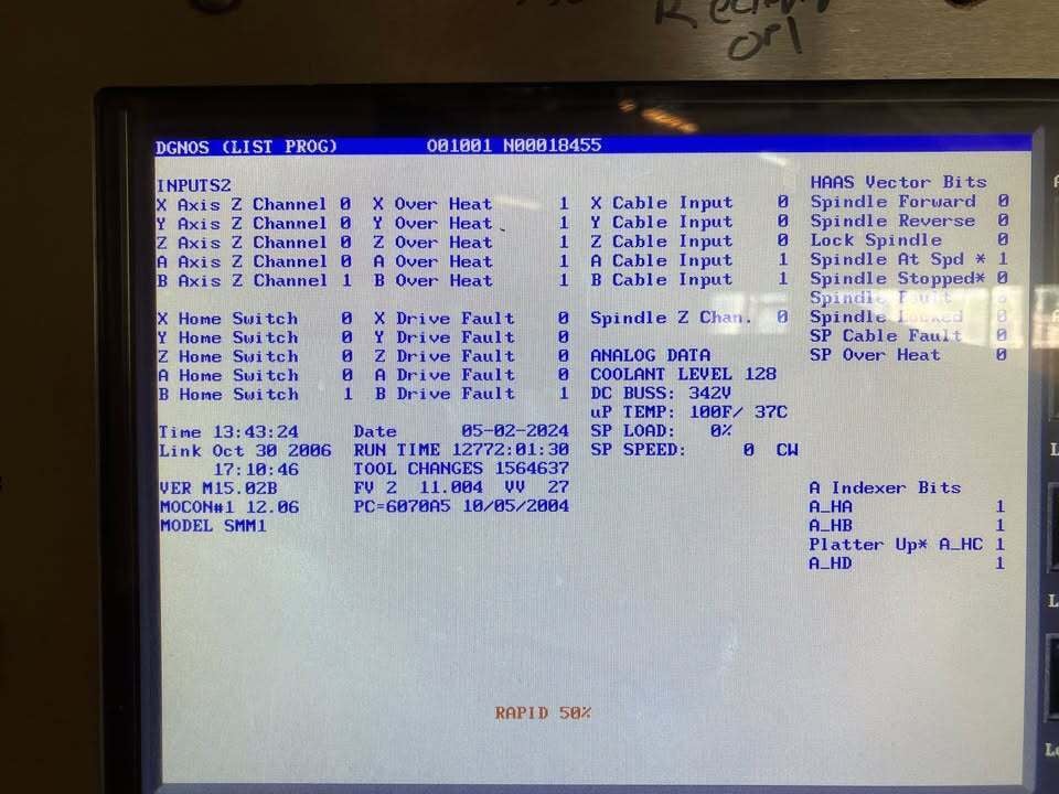 Haas #Super-Mini-Mill, CNC Vertical Machining Center, 16" X, 12" Y, 10" Z, 36" x 12" table, 15 HP, 10,000 - Image 5