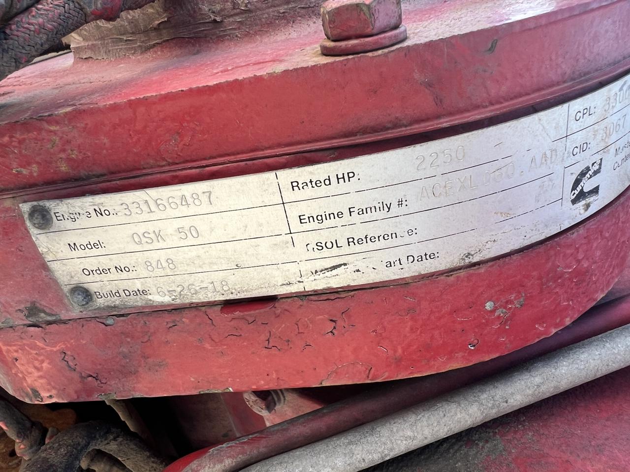 2250 HP Cummins #QSK-50, industrial fracking diesel engine, sound attenuated enclosure 0 bell housing, EPA - Image 10