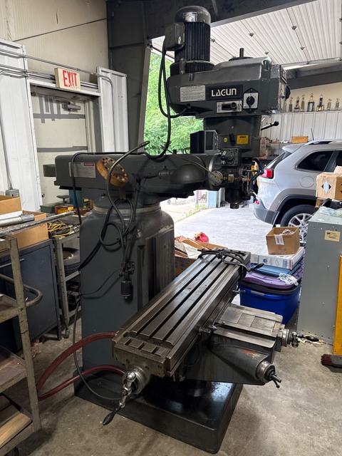Lagun #FTV-2SE, Vertical Milling Machine, 54" x 11" table, 38" X, 16" Y, 16" Z, R-8, 4250 RPM, 3 HP, 480 V. - Image 2