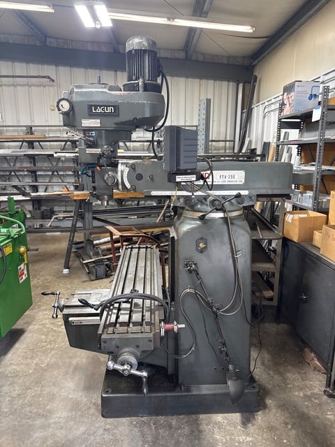 Lagun #FTV-2SE, Vertical Milling Machine, 54" x 11" table, 38" X, 16" Y, 16" Z, R-8, 4250 RPM, 3 HP, 480 V. - Image 3