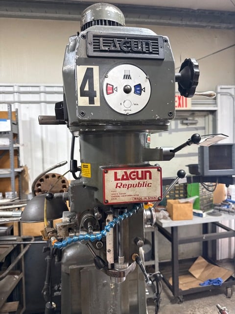 Lagun #FTV-2SE, Vertical Milling Machine, 54" x 11" table, 38" X, 16" Y, 16" Z, R-8, 4250 RPM, 3 HP, 480 V. - Image 5